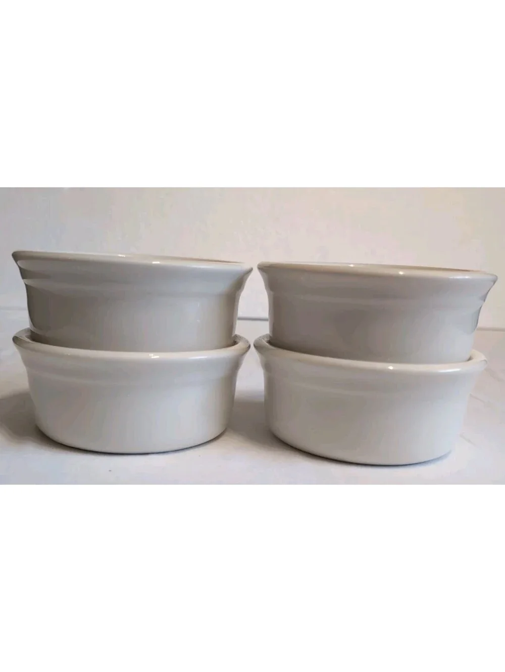 Vintage Ramekins| Don Gibraltar|  Oven Proof| Beige| Creme Brulee| Set of 4